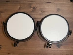 Two Gvm Y60D256 80W Bi-color Round Led Video Lights 3200-6800K CRI97+ App Ctrl. Fixed Price $199.00.