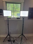 Neewer NL-288A Rc 2-PACK Led 20W Continuous Panel Lights W/ Stands. Fixed Price $100.00.