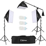 Photography Studio Continuous Lighting Lamp Softbox Tripod Stand Kit. Fixed Price $65.99.
