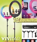 (BUNDLEX3) Vivitar Creator Series 18 Full Color Ring Light Sets With 61 Stands. Fixed Price $103.24.