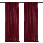 Burgundy Sequin Backdrop Curtains Panels 2X8 Ft Glitter Party Background. Fixed Price $30.59.