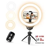 12" Desk Ring Light With Stand & Phone Holder - Adjustable Smart Touch Model. Fixed Price $33.23.