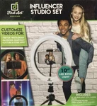 First Act Influencer Studio Set. 10 Ring Light With Phone Holder & Green Screen. Fixed Price $17.90.