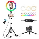 Cshidworld 13" Led Rgb Selfie Ring Light Mini & Extendable Tripod Stand. Fixed Price $51.22.