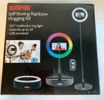 New Sunpak VGC-LEDRGB-11RL Self-storing Compact Foldable Rainbow Vlogging Kit. Fixed Price $28.45.