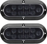 Tmh 6" Oval Smoked Lens/red Led Trailer Tail Light Surface Mount 10 Waterpro. Fixed Price $22.49.