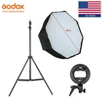 Godox 80CM Octagon Umbrella Softbox+s-type Bowens Bracket Stand For Studio Flash. Fixed Price $54.99.