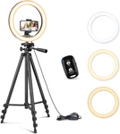Sensyne 12'' Ring With 50'' Extendable Tripod Stand, Led Circle Lights. Fixed Price $55.50.