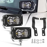 Tacoma Ditch Kit With 3" Led Pod Lights & No-drill Hood Mount Brackets,.... Fixed Price $78.09.