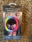 Vivitar Clip-on Full Color Selfie Mini Ring Light, 7 Rgb Modes, 24 Leds. Fixed Price $9.99.