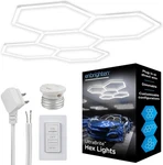 Enbrighten Ultrabrite Hexagon Garage Lights, Pack, 5 Hex, 24,000LM, Dimmable. Fixed Price $316.40.