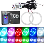 Led 1-PAIR 70MM 72SMD Cob Rgb Halo Ring Angel Eyes Universal For Motorcycle. Fixed Price $38.93.