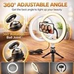Ubeesize TBC001 10" Ring Light With Tripod Stand & Phone Holder Open Box. Fixed Price $18.78.