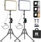 Niceveedi 2-PACK 25W Photography Lighting, 2800-6500K Dimmable Ring Open Box. Fixed Price $39.95.