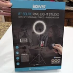 New- 8" Selfie Ring Light Studio W/51" Extendable Tripod & Phone Holder By Bower. Fixed Price $10.99.