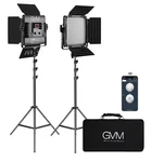 Gvm 480LS 2PACKLED Video Lightning Lighpanel+barndoor. Fixed Price $180.00.