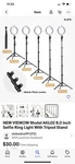 New Viewow Model AKL02 8.0 Inch Selfie Ring Light With Tripod Stand. Fixed Price $25.99.