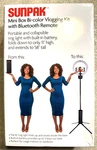 Sunpak Mini Box Self-storing Collapsible Bi-color Vlogging Kit VGC-LED136-10MB. Fixed Price $17.99.