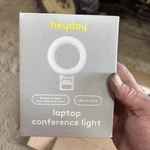 Clip-on Conference Ring Light Heyday Stone White. Fixed Price $18.00.
