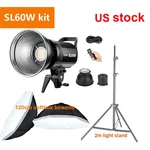 Godox SL-60W Led Video Light Continuous +120CM Softbox With Stand. Fixed Price $169.00.
