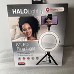 Tzumi Halo Light Vlogging Series 8" Dimmable Led Ring Tripod Phone Mount. Fixed Price $22.73.