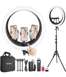 Neewer 19 Inch 2.4G Ring Light With Stand, 3 Phone Holders,. Fixed Price $85.00.