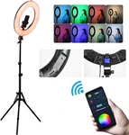 Weeylite WE-10 18-INCH Led Ring Light Kit With Stand Phone Holder App Control. Fixed Price $59.00.
