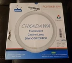 Chkadawa FC9T9/KB 30W Circular Fluorescent Light Bulb 2-PACK. Fixed Price $14.00.