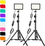 Photography Video Lighting Kit, Led Studio Streaming Lights W/70 Beads & Color F. Fixed Price $75.13.