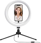 Supersonic SC-1210SR Live Stream 10" Led Table Top Selfie Ring Light +stand/hold. Fixed Price $24.90.
