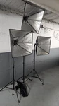 Ls Photography Studio Lighting Kit W/case 3 Reflectors & Tripods U-12C. Fixed Price $150.00.