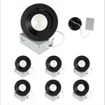 Pack Of 6 Eosmile Black Adjustable Gimbal Led Recessed Light With Junction Box. Fixed Price $52.99.