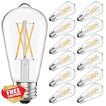 12PK Morninglight Dimmable ST58 Edison Bulbs 60W Warm White. Fixed Price $34.99.