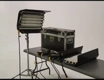 Kino Flo 4BANK Portable Fluorescent Continuous Lighting Kit, 8 Bulbs, Ac-powered. Fixed Price $325.00.