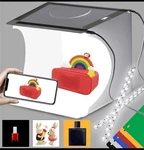 Portable Photo Studio Box With 40 Led Lights & 6 Backgrounds. Fixed Price $15.99.