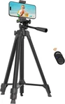 Lusweimi 44" Tripod Iphone Stand-wireless Remote Lightweight Table Camera. Fixed Price $25.21.