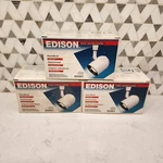 Edison E9301 Roundback Track Light, White With Black Baffle 50W R20 Lot Of New. Fixed Price $41.50.