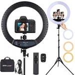 Eoto 21S Led Ring Light Kit W/ Tripod, Remote, Touch Control, Cri 97+. Fixed Price $69.99.
