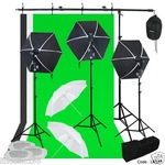 Photography Lighting Muslin Backdrop Stand Studio Kit New Linco 3 Softbox. Fixed Price $149.00.