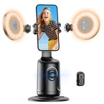 Auto Face Tracking Tripod With 2 Selfie Ring Light, 360 Rotation Body. Fixed Price $52.49.