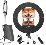 18" Dimmable Led Ring Light Kit With Tripod & Remote For Youtube Tiktok. Fixed Price $98.99.