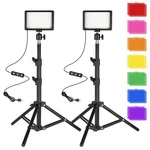 Led Photo Video Light 2-PACK, Ci-fotto Dimmable 5600K Usb Continuous. Fixed Price $39.79.