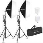 Ubeesize Softbox Photography Lighting Kit 2PCS 40W E27 Socket 6500K Bulbs. Fixed Price $25.18.