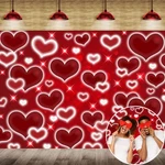 Red Heart Photo Backdrop Valentines Decorations Early 2000S 8X6FT,. Fixed Price $30.29.