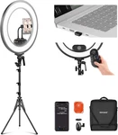 18 Inch Edge Lit Ring Light With Tripod Stand Phone Holder Compatible Iphon. Fixed Price $259.35.
