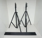 Emart Black Professional Adjustable Studio Light Stand Tripod Lot 2 Pieces. Fixed Price $27.95.
