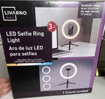 Livarno Portable Home Led Selfie Ring Light 10.2" Usb 12W. New. Fixed Price $17.00.