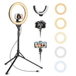 Aureday 14 Selfie Ring Light With 62 Tripod Stand Phone Holder, Dimmable .... Fixed Price $62.79.