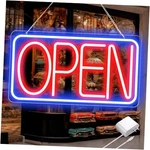 16.5" X 9" Led Neon Open Inch With 12V Ac Adapter Blue/red-horizontal. Fixed Price $54.75.