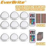 Everbrite 6PACK/3PACK Tap Led Puck Wireless Push Lights 12 Rgb Color. Fixed Price $19.99.